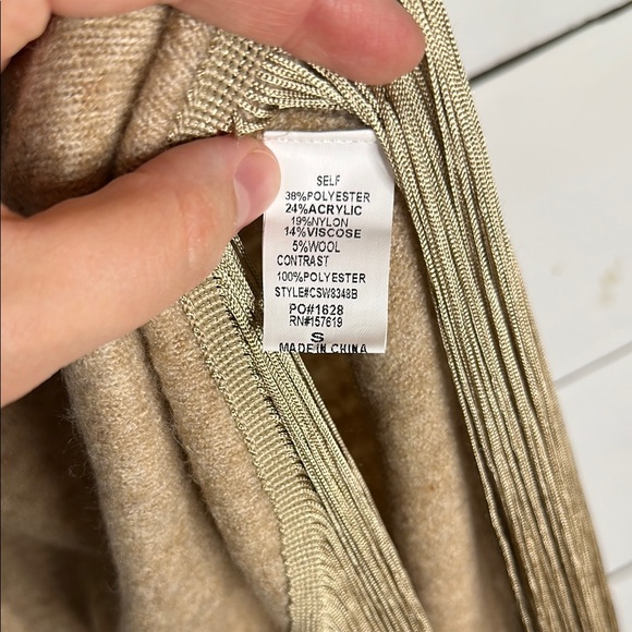 Cloud Ten Tan/Brown Knit Fringe Skirt - Picture 5 of 5